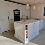 Halton Property Service; Shaker duck egg kitchen with island and double oven