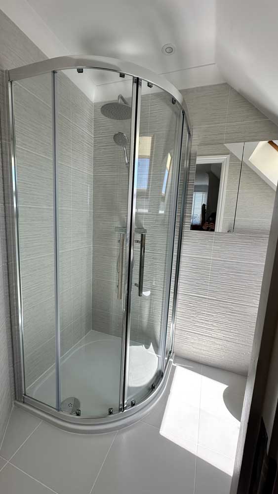 Halton Property Service; Loft Conversion En-Suite Transformation in Hordle: Small Space, Big Impact