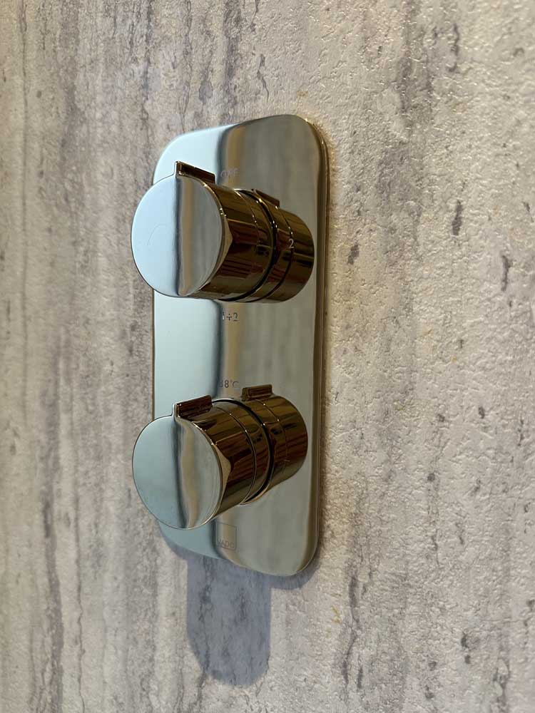 Halton Property Service; Modern Downstairs Cloakroom with Shower Installation in Barton on Sea