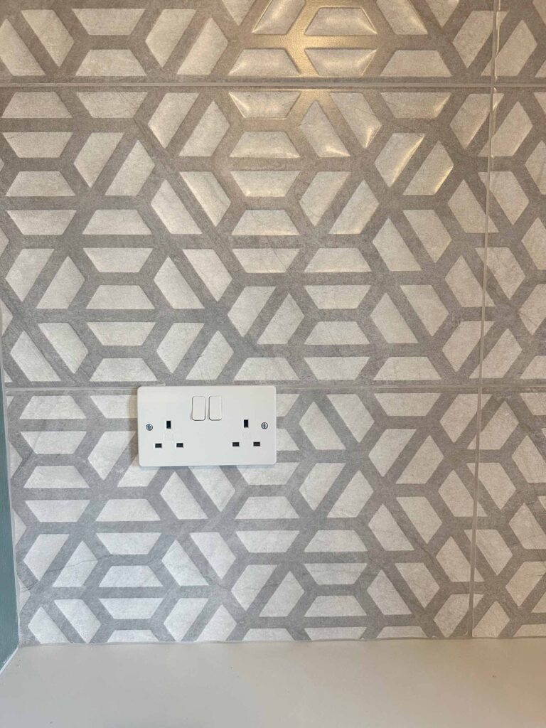 Halton Property Service; Large double shower and tiled wall