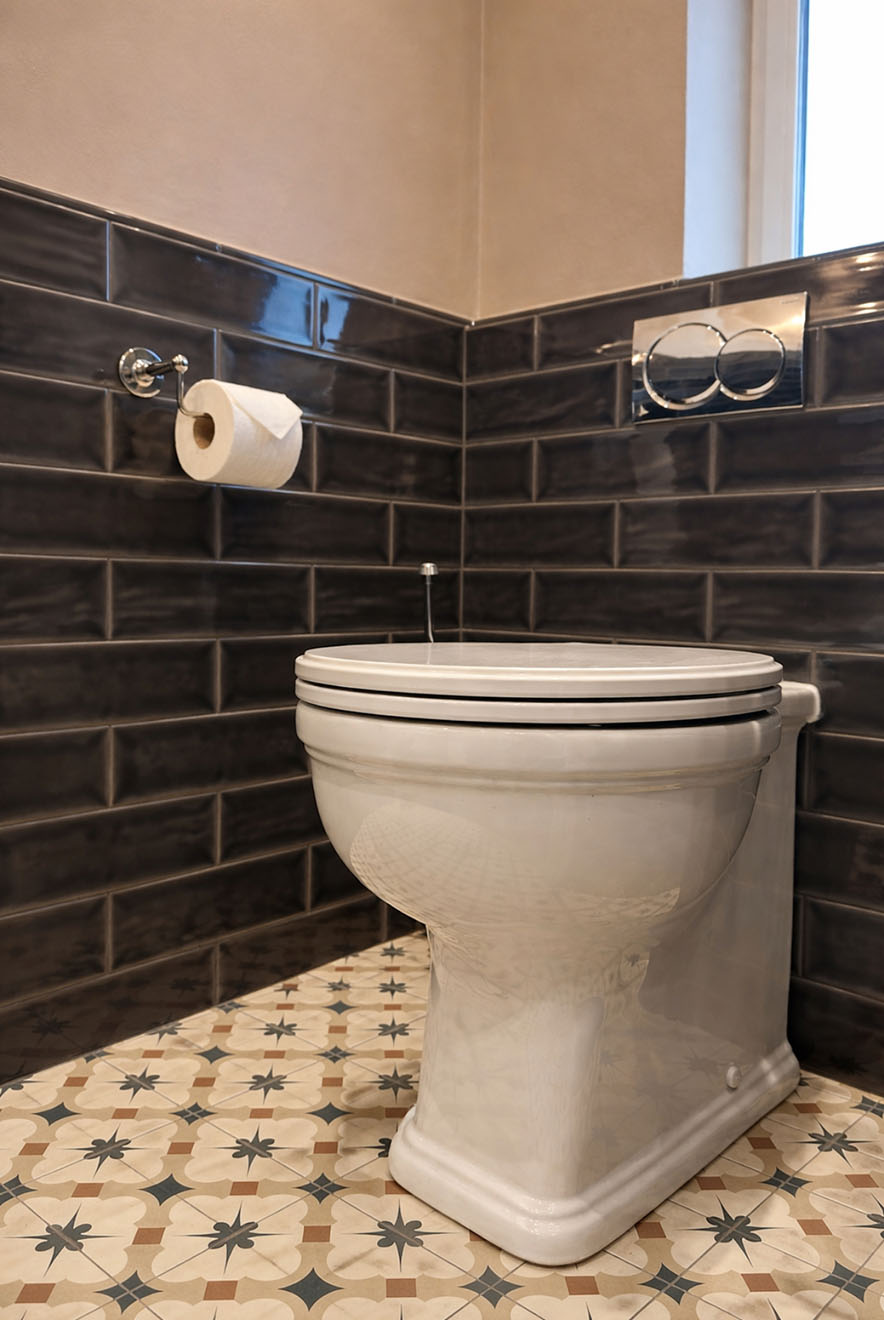 Halton Property Service; Stylish Cloakroom Transformation in Hordle with a Bold Design Twist